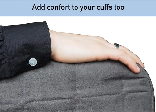 Vista 6 de Extensor elástico de cuello de camisa, paquete de 5 extensores de cuello para camisa de vestir, extensor de botón no metálico para camisas