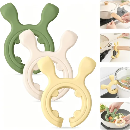 Vista 11 de Estante multifuncional de silicona para espátulas con mango de olla para Verde