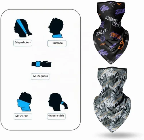 Vista 4 de Protector solar para colgar la oreja, protección UV, transpirable, bufanda elástica antideslizante, máscara facial Estilo A+e