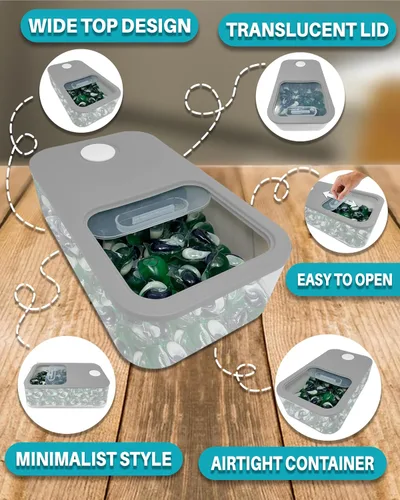 Vista 7 de TidyFriend - Contenedor de cápsulas de lavandería con tapa deslizante, 15 x 8.7 x 4.5 pulgadas, el almacenamiento hermético mantiene las cápsulas