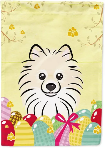 Vista 87 de Caroline's Treasures BB1920CHF - Bandera de caza de huevos de Pascua con diseño de bulldog francés, para casa, gran porche, para colgar en la pared