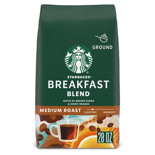 Vista 15 de Starbucks Mezcla de desayuno molido tostado medio, bolsa de 18 onzas