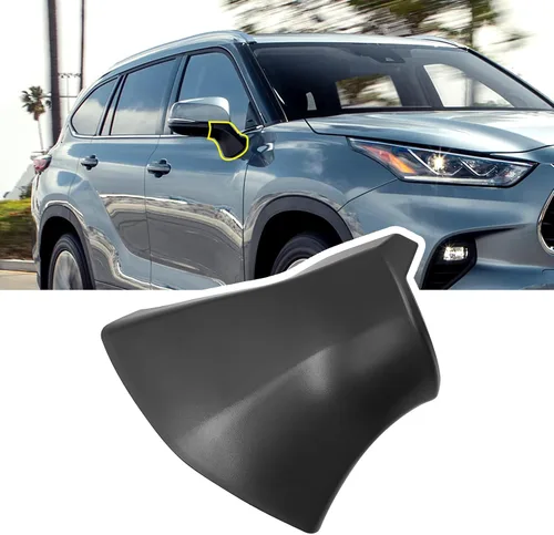 Vista 8 de Jaronx Compatible con la cubierta de base triangular para espejo lateral Toyota Highlander 2020-2024, para espejo retrovisor Highlander, cubierta