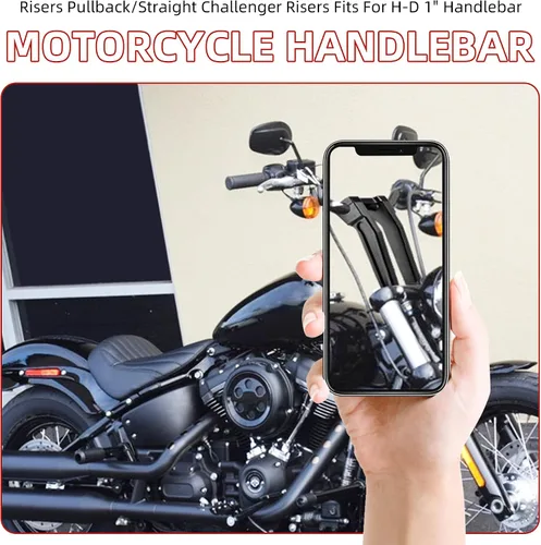Vista 6 de Abrazadera superior para manillar de 1 pulgada / 0.984 in, kit de extensión de barra de mango alto de 6 pulgadas, ajuste universal para Harley
