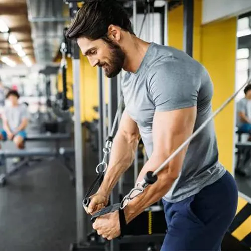 Vista 2 de COOFANDY Paquete de 3 camisetas de entrenamiento para hombre, manga corta, gimnasio, fisicoculturismo, camiseta de capa base para fitness
