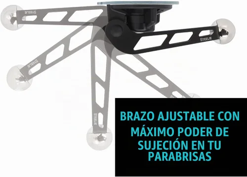 Vista 4 de Nite Ize Steelie Kit de parabrisas – Soporte magnético para teléfono celular para accesorios de coche – Soporte resistente para parabrisas de coche