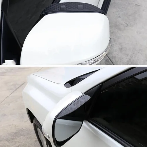 Vista 5 de Cubierta de lluvia para espejo retrovisor de coche para Nissan Navara NP300 ST 2017-2023 Espejo retrovisor de coche Cubierta protectora de cejas