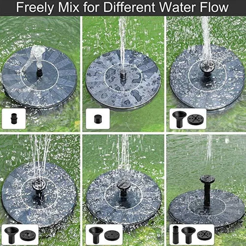 Vista 5 de Bomba de fuente de agua, equipada con paneles solares eficientes, fuente solar, piscina para baño de pájaros de estanque de jardín