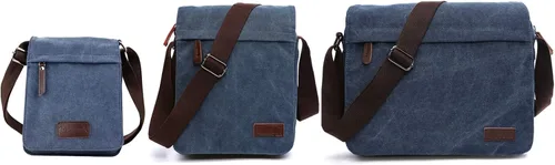 Vista 6 de Sechunk Vintage Canvas Messenger Cross body bag Shoulder bag