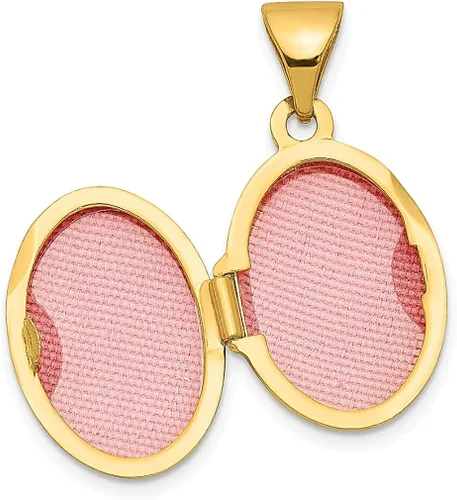 Vista 5 de Collar de cadena con dije ovalado de oro amarillo de 14 quilates con foto que sostiene fotos, joyería fina para mujeres, regalos para ella