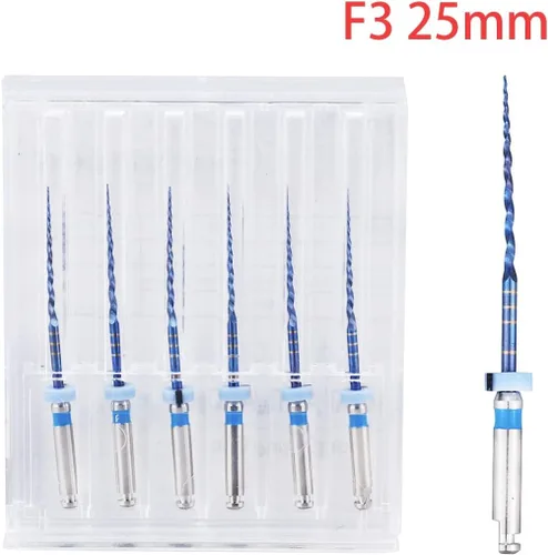 Vista 4 de Archivos de endodoncia azul NiTi para uso del motor F3 0.827 in/0.984 in Rotary Super File Instrumentos Herramientas Activación Calor (0.827 in)