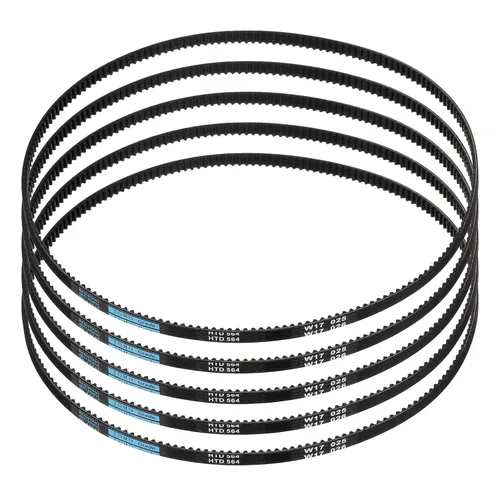 Vista 19 de uxcell 4 piezas HTD-3M Correa de Distribución de Goma 48 Dientes, Longitud de Paso 144mm x Ancho 6mm x Altura 2.4mm, Correa de Polea de Distribución