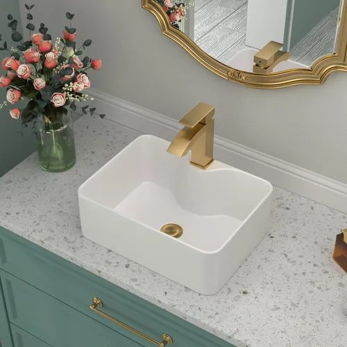Vista 12 de Fregadero redondo de cerámica blanca de 13 pulgadas con forma ovalada de porcelana sobre mostrador, fregadero de arte moderno Beslend 13 Inch
