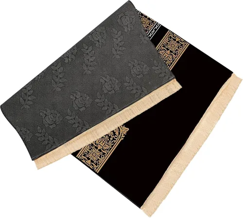 Vista 4 de Alfombra de oración musulmana islámica de alta calidad, alfombrilla acolchada para oración musulmana para hombres y mujeres, alfombra de oración