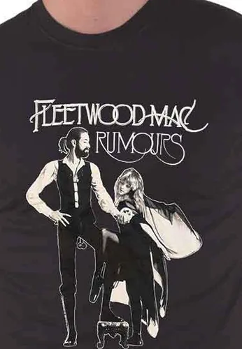 Vista 4 de Fleetwood Mac Camiseta Rumours Album Band Logo Oficial Hombres Negro Talla XXXXL, Negro