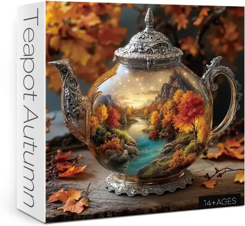 Vista 8 de Seasons of Cup - Rompecabezas para adultos de 1000 piezas de naturaleza, hermoso paisaje de plantas, flores, jardín, rompecabezas artísticos
