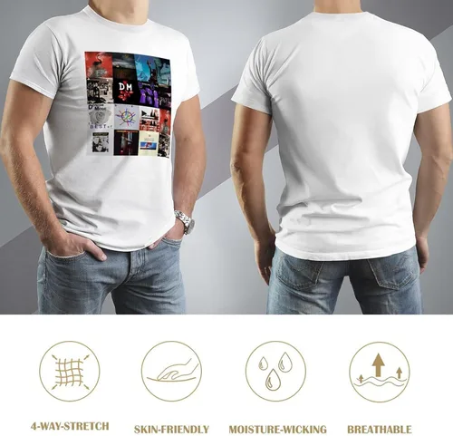 Vista 5 de T Shirt Men Short Sleeve Round Neck Fashion Cotton Tee