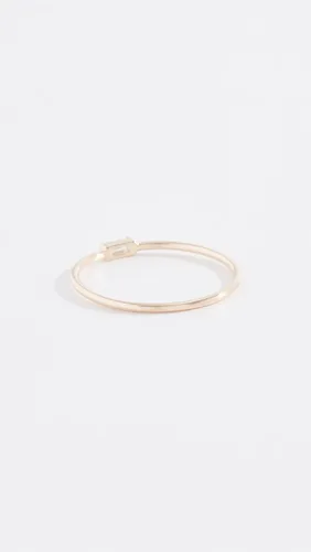 Vista 4 de Anillo apilable de diamantes baguette de 14 quilates para mujer, Metal, Diamante