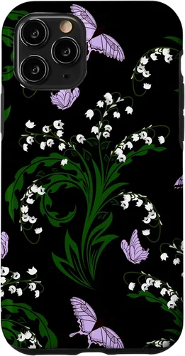 Vista 29 de Lily of The Valley and Butterflies Vintage Cottage Garden Case for iPhone 17