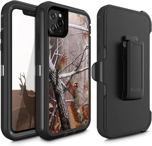 Vista 8 de Defender - Funda protectora compatible con iPhone 12 Pro Max, funda híbrida a prueba de golpes, diseño de doble capa, cubierta dura diseñada