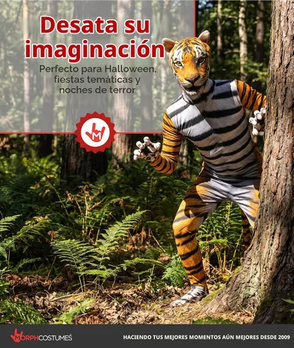 Vista 6 de Morphsuits, Orange Tiger Kids, Kids Halloween Costume