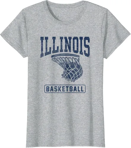 Vista 7 de University of Illinois Fighting Illini - Camiseta de baloncesto, Gris