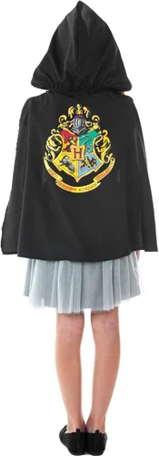 Vista 6 de Harry Potter Vestido de niña Hermione Hogwarts Crest con capucha y capa Gryffindor