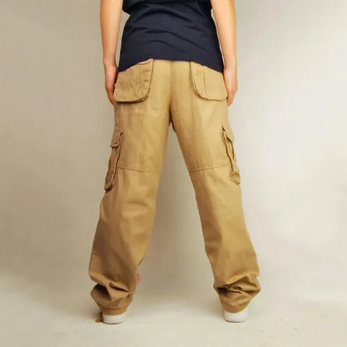 Vista 4 de Muscularfit Pantalones cargo holgados para hombre 2023 casuales sueltos con múltiples bolsillos de camuflaje, pantalones de camuflaje con hebilla