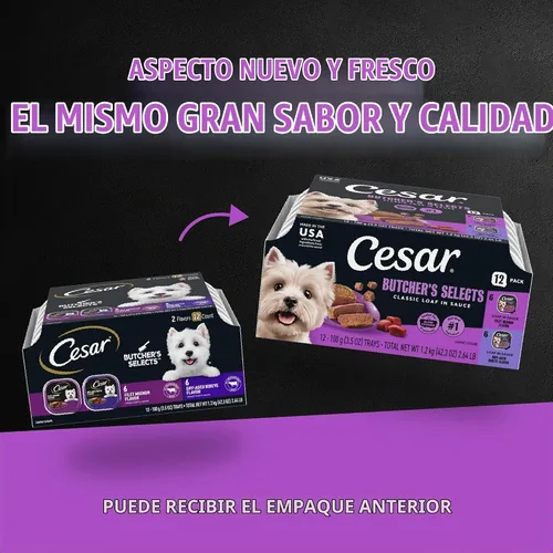 Vista 2 de Cesar Gourmet - Comida húmeda para perros, paquete de 12