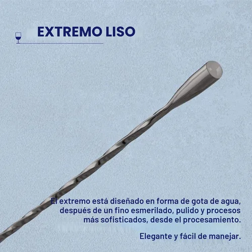 Vista 5 de Cuchara de bar agitadores de cóctel, 2 unidades, mango largo de 12 pulgadas, color negro Cucharas largas de acero inoxidable 18/8, para revolver