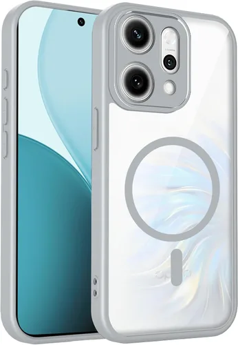 Vista 235 de Funda magnética transparente compatible con Xiaomi 17T, color negro 2 en 1 PC + TPU cubierta de teléfono a prueba de golpes, carcasa protectora