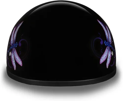 Vista 5 de Daytona Helmets - Medio casco de calavera con huesos cruzados, Graphics 100% APROBADO DOT, Negro, S