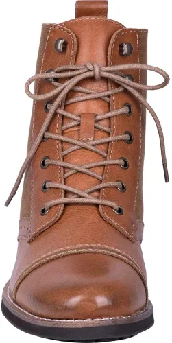 Vista 5 de Dingo para hombre Andy cordones botas tobillo - marrón