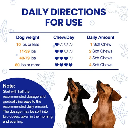 Vista 7 de Suplemento de Omega 3 para piel y pelaje para perros 200 masticables, suplementos de aceite de pescado para perros con ácidos grasos EPA y DHA