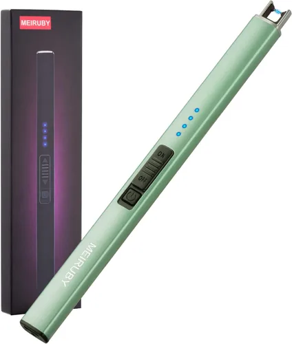 Vista 16 de MEIRUBY Encendedor eléctrico de velas largo electrónico, recargable por USB, arco, resistente al viento, encendedores sin llama para velas, camping