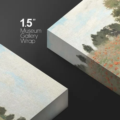 Vista 23 de wall26 Prado con álamos por Claude Monet - Arte moderno impresionista, arte en lienzo para el hogar, 12 x 18 pulgadas