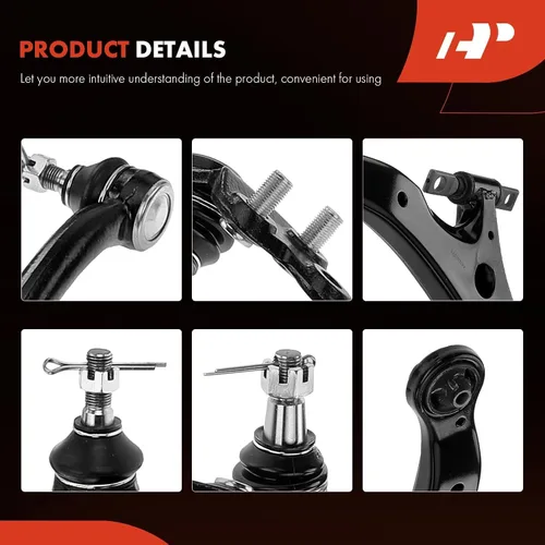 Vista 7 de A-Premium Kit de suspensión delantera, brazo de control inferior, rótula inferior, extremo de barra de acoplamiento exterior interior, compatible
