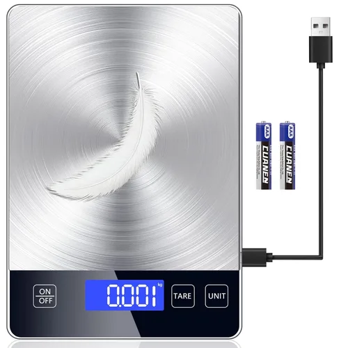Vista 11 de Báscula de alimentos impermeable IPX7 de 0.00 oz de precisión de cocina, báscula digital de alimentos de 11.0 lbs/11 libras recargable por USB