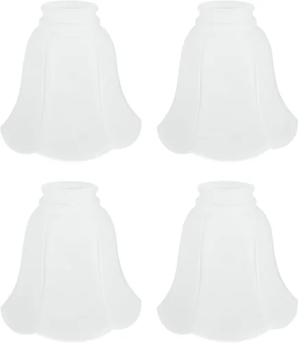 Vista 31 de Aspen Creative 23178-65-4 Pantalla de vidrio de repuesto para ventilador de techo con forma de campana de alabastro transicional, ajuste de 2-1/8