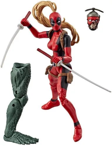 Vista 2 de Marvel Legends Series Lady Deadpool Figura de acción de 6 pulgadas para edades de 48 meses a 1188 meses