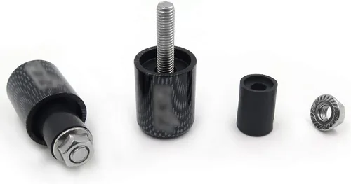 Vista 2 de HONGK - Extremos de barra de mano de fibra de carbono para motocicleta compatibles con Kawasak Ninja 250 500 ZX600 ZX6 636 ZZR600 ZX6R ZX6RR 650R