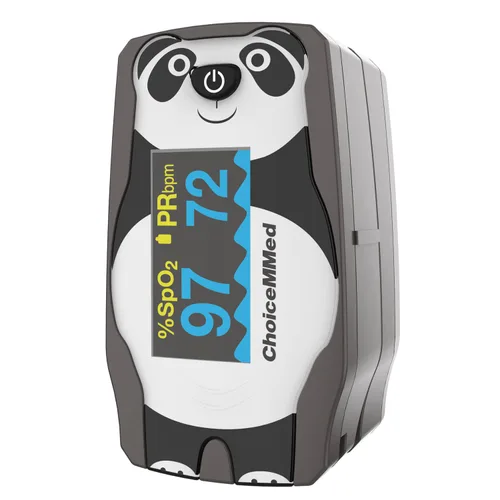 Vista 9 de CHOICEMMED OLED Panda Pulsioxímetro Pediátrico de Dedo – Oxímetro de Pulso SP02 para Niños – Monitor de Saturación de Oxígeno en Sangre para Niños