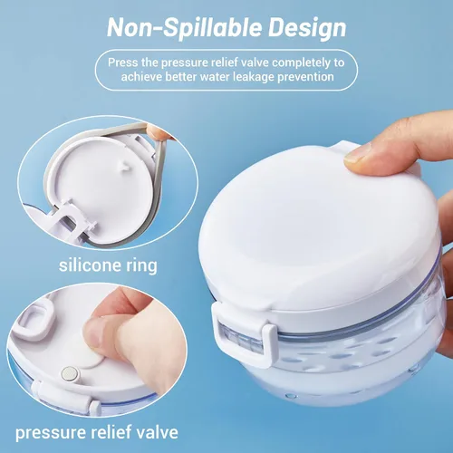 Vista 3 de Caja de baño de prótesis automática de elevación automática taza de cuidado limpio completo para dentaduras llaves taza limpiador