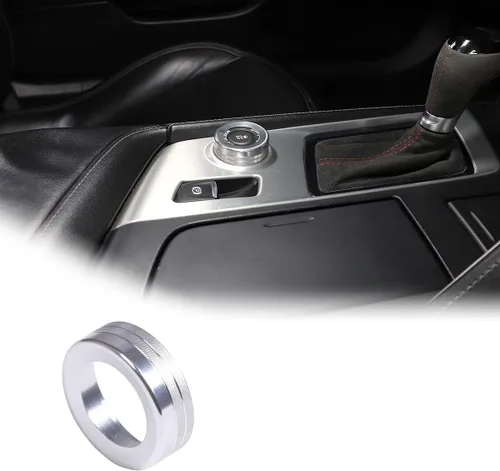 Vista 10 de Cubierta de aleación para botón de consola central para interior de automóvil, compatible con Chevrolet Corvette C7 2014-2019 para modo de Negro