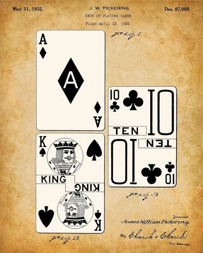 Vista 5 de Juego de cuatro fotos (8 x 10) sin marco, hace una gran decoración de Mancave o sala de juegos y regalo de menos de $20 para jugadores de póquer