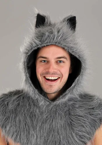 Vista 3 de Da rienda suelta a tu lobo interior con nuestro disfraz de lobo exclusivo para hombre, Howl-oween Just Got Wilder