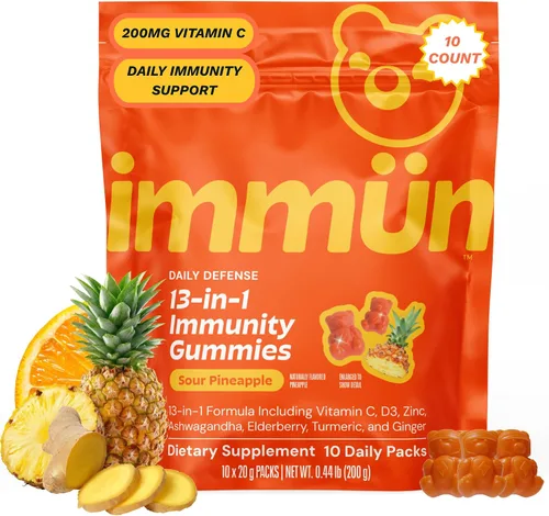 Vista 14 de Grüns Gomitas de inmunidad inmune con vitamina C, apoyo inmunológico diario