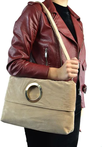 Vista 4 de ESSEX GLAM Bolso de mano sintético plegable para mujer
