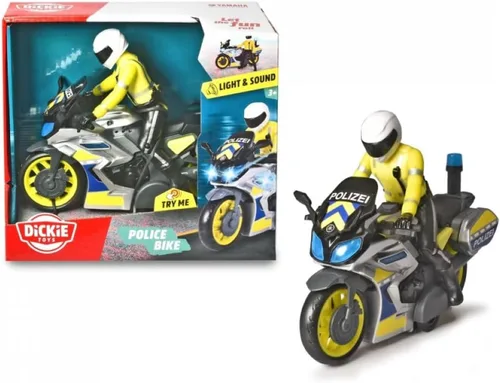 Vista 3 de Dickie Toys - Bicicleta de policía Yamaha con figura