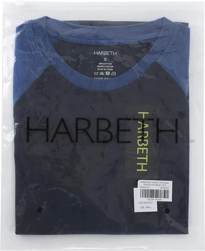 Vista 4 de HARBETH Camiseta de béisbol deportiva de manga corta raglán para hombre